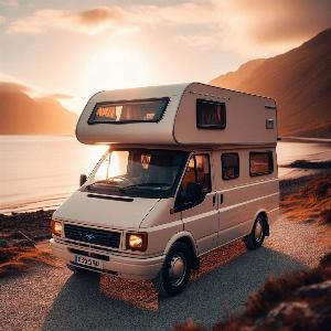 Ford Transit camper van, van life at the beach (9)